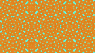 Kaleydoskop animasyonu, psikedelik ve hipnotik etkisi olan renkli grafik desen, renk değiştirip sola kayıyor, video kompozisyonları için uygun..