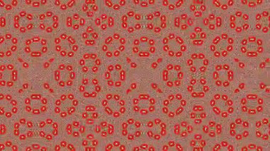 Kaleydoskop animasyonu, psikedelik ve hipnotik etkisi olan renkli grafik desen, renk değiştirip sola kayıyor, video kompozisyonları için uygun..