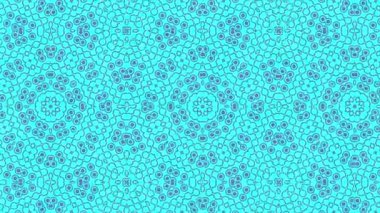 Kaleydoskop animasyonu, psikedelik ve hipnotik etkisi olan renkli grafik desen, renk değiştirip sola kayıyor, video kompozisyonları için uygun..