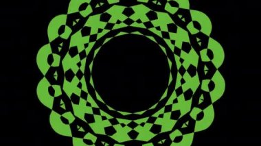 Merkezde görünen ve boyut olarak büyüyen grafiksel bir nesne, ta ki tüm arkaplanı kaplayana ve saat yönünde dönerken kaybolana kadar. Hareket üç kez gerçekleştirilir..