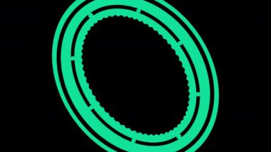 Merkezde görünen ve boyut olarak büyüyen grafiksel bir nesne, ta ki tüm arkaplanı kaplayana ve saat yönünde dönerken kaybolana kadar. Hareket üç kez gerçekleştirilir..