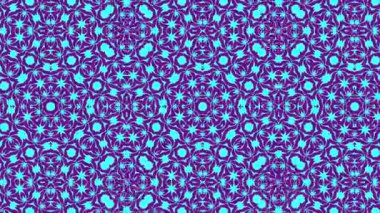Kaleydoskop animasyonu, psikedelik ve hipnotik etkisi olan renkli grafik desen, renk değiştirip sola kayıyor, video kompozisyonları için uygun..