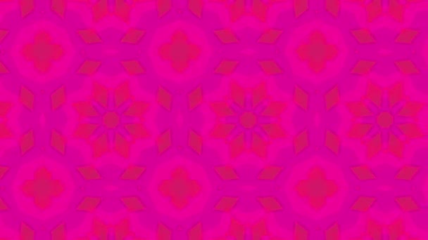 Padrão Gráfico Colorido Com Animação Caleidoscópica Com Efeito Psicodélico Hipnótico — Vídeo de Stock