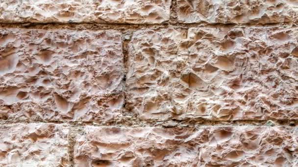 Detalle Pared Típica Una Antigua Casa Rural Italiana Hecha Con — Vídeos de Stock