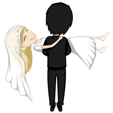 damat güzel sarışın gelin (mutlu çift taşıyor)