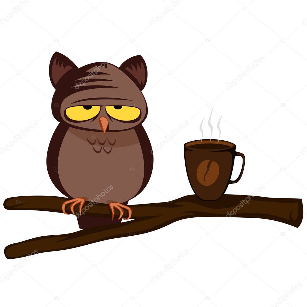 Funny Owl - hard morning (with coffee)