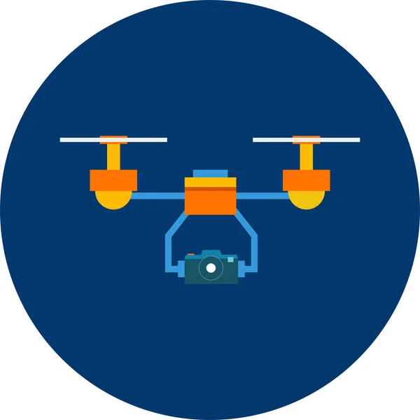 Drone Große Flache Illustrationskonzept Symbol Und Verwendung Für Objekt Design — Stockvektor
