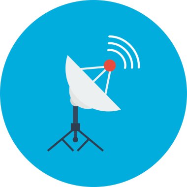 Uydu | Büyük düz illüstrasyon kavramı simge ve kullanım için nesne, tasarım, modern, nesne, teknoloji ve çok daha fazlası.