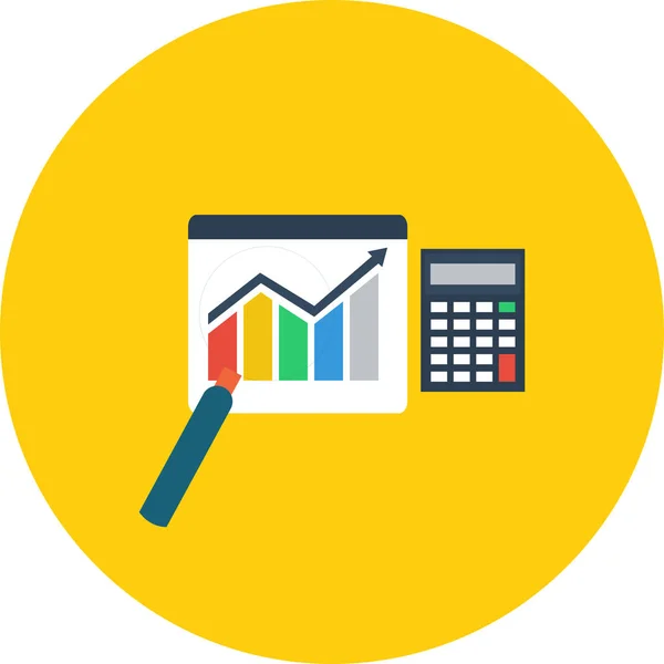 Matematikai Diagram Nagy Lapos Illusztráció Koncepció Ikon Használata Tárgy Design — Stock Vector