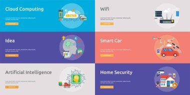 Teknoloji Banner illüstrasyon tasarımı