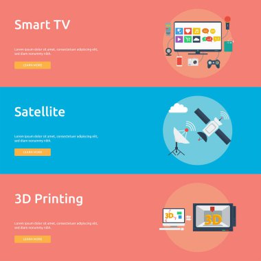 Teknoloji Banner illüstrasyon tasarımı