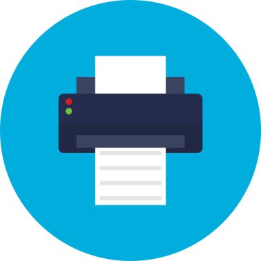 Yazıcı düz tasarım simgesi