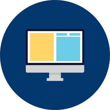 Bilgisayar veri düz tasarım simgesi