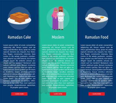 Ramazan dikey Banner kavramı