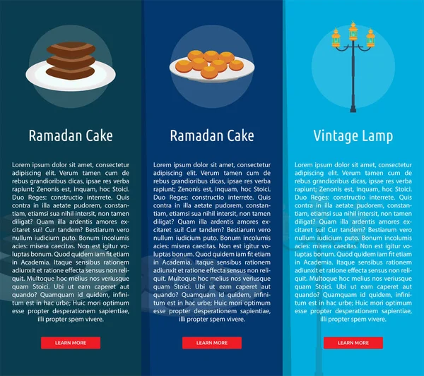 Koncepcja Pionowy Baner Ramadan — Wektor stockowy