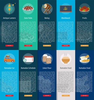 Ramazan dikey Banner kavramı