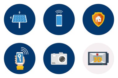 Büyük düz simgesi tasarım illüstrasyon kavramlar için teknoloji, tasarım, modern kümesi, ağ ve çok daha fazlası.