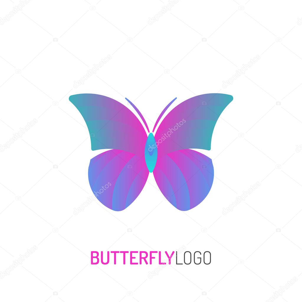 Butterfly Logo | with golden ratio technique and gradient color