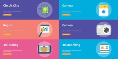 Teknoloji Banner tasarımı | Büyük afiş düz tasarım illüstrasyon kavramlar için teknoloji, tasarım, modern kümesi, ağ ve çok daha fazlası. küme gibi çeşitli amaçlar için kullanılabilir: Web siteleri, yazdırma şablonları, sunum