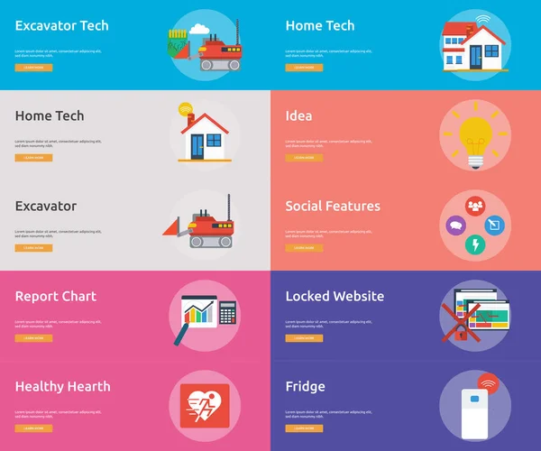 Transzparens Látványtervre Technológia Nagy Banner Lapos Kivitel Illusztráció Elképzeléseket Technológia — Stock Vector