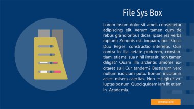 Dosya Sys kutusu kavramsal Banner tasarımı