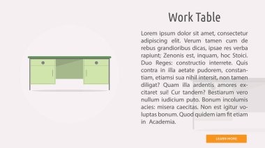 İş tablo kavramsal Banner tasarımı