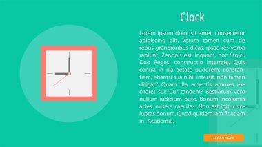 Saat kavramsal Banner tasarımı