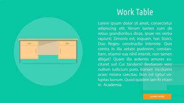 İş tablo kavramsal Banner tasarımı