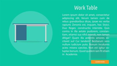 İş tablo kavramsal Banner tasarımı