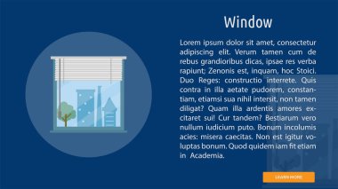 Pencere kavramsal Banner tasarımı