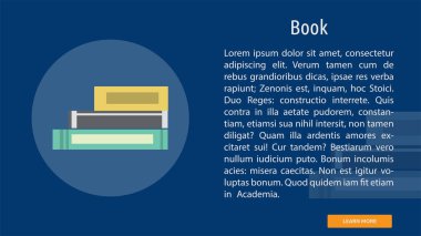 Kitap kavramsal Banner tasarımı