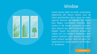 Pencere kavramsal Banner tasarımı