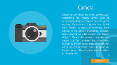 Kamera kavramsal Banner tasarımı