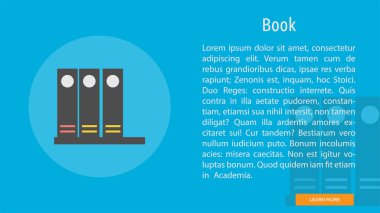 Kitap kavramsal Banner tasarımı