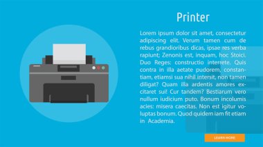 Yazıcı kavramsal Banner tasarımı