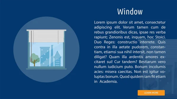 Pencere kavramsal Banner tasarımı