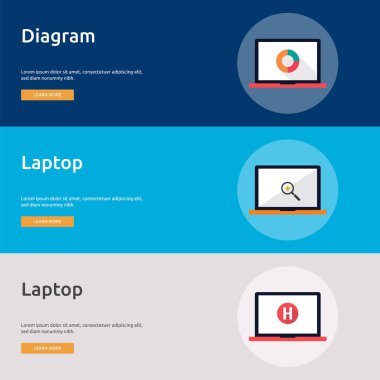 Multimedya Banner tasarımı | Büyük afiş tasarım kümesi multimedya, teknoloji, kavram, animasyon ve çok daha fazlası için.