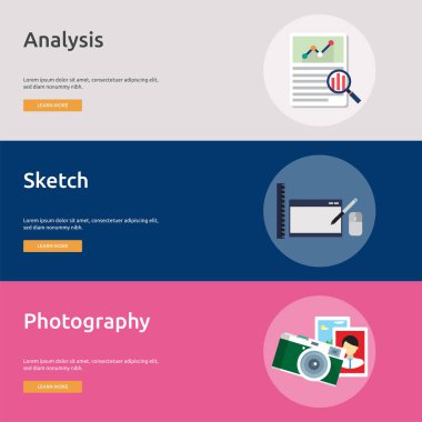 Multimedya Banner tasarımı | Büyük afiş tasarım kümesi multimedya, teknoloji, kavram, animasyon ve çok daha fazlası için.