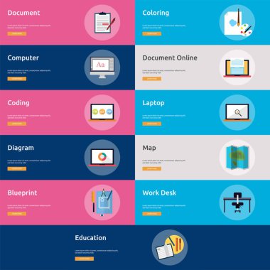 Multimedya Banner tasarımı | Büyük afiş tasarım kümesi multimedya, teknoloji, kavram, animasyon ve çok daha fazlası için.
