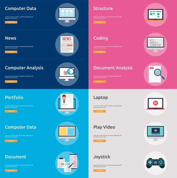 Multimediální Banner Design Sada Velký Banner Design Pro Multimédia Technologie — Stockový vektor