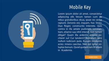 Mobil anahtar kavramsal afiş