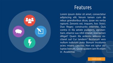 Özellikleri kavramsal Banner tasarımı