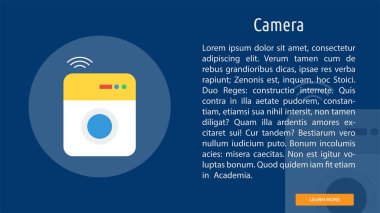 Kamera kavramsal Banner tasarımı