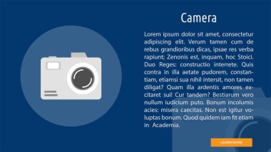 Kamera kavramsal Banner tasarımı