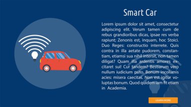 Akıllı araç kavramsal afiş