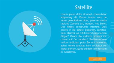 Uydu kavramsal Banner tasarımı