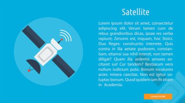Uydu kavramsal Banner tasarımı