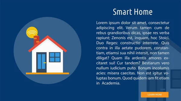 Koncepcyjne Baner Smart Home — Wektor stockowy