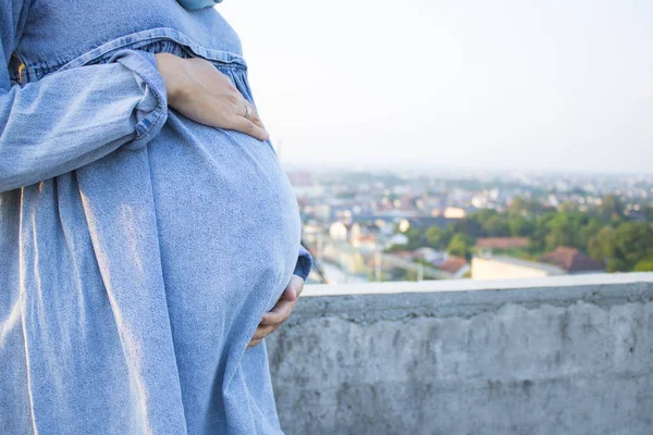 Schwangere Lieben Das Baby Und Warten Auf Die Geburt — Stockfoto