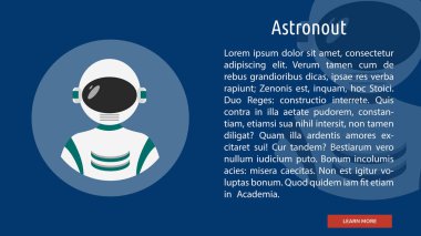 Astronot kavramsal Banner tasarımı